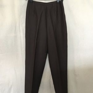 Ann Taylor petite brown work pants linen blend